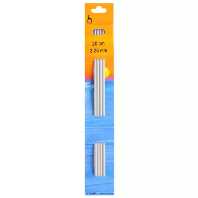 Agujas de tejer de doble extremo: conjunto de cuatro: 20 mm x 3,25 mm - P36606 - CORREO GRATUITO