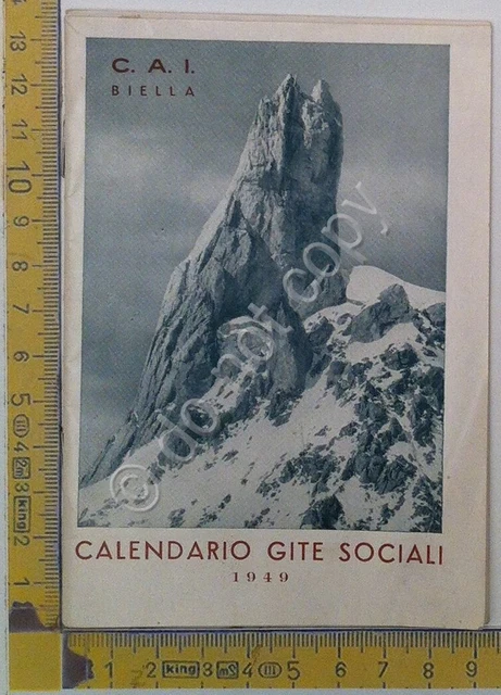 Alpinismo - Club Alpino Italiano - Biella - Calendario gite sociali - 1949
