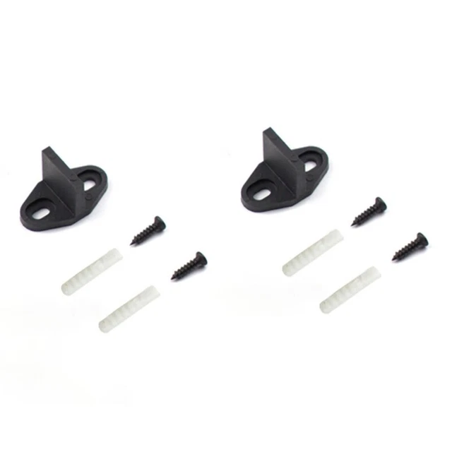 2x Sliding Door Floor Guides Black Closet Door Guide Floor Mounted Bottom Track