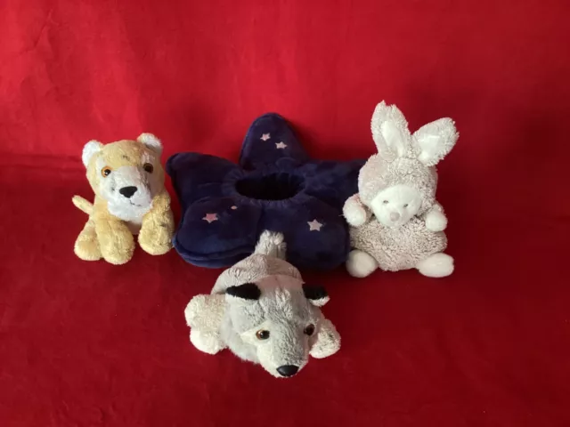 Ensemble de 3 Peluches (Pel01/01/05-24B) Lapin Ours Tigre