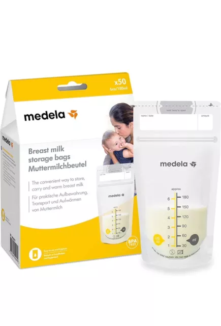 Medela Breast Milk Storage Bags 180ml Pack Of 50