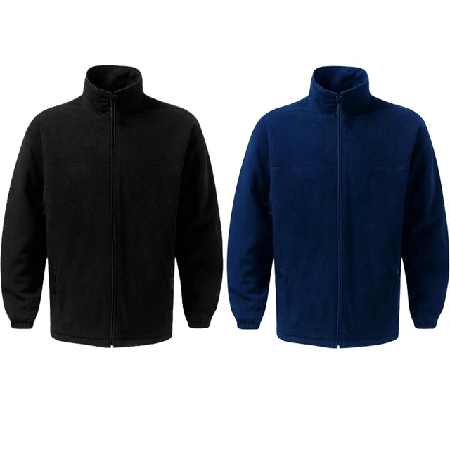Mens Ladies Womens Unisex Padded Fleece Anti Pill Quilted Warm Zip Jackets Size