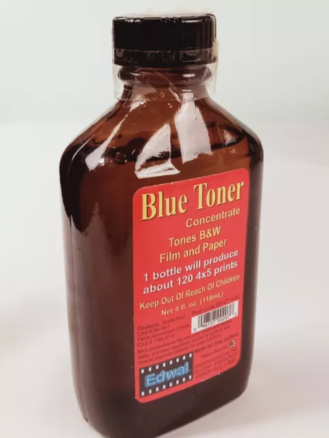 Edwal Blue Toner Concentrate for Tinting B&W Prints and Film.  Free Shipping.