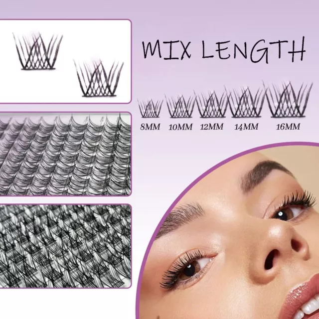 Mixed Length Cluster Lashes Kit  for Self Application at Home