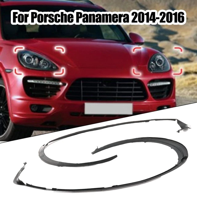 Nastro di Tenuta per Porsche Modanatura Copertura Faro Frontale 2 Pezzo Gomma