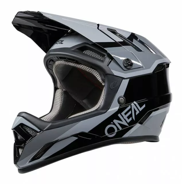 O'Neal Backflip Helmet Strike Black/Grey - Full Face Mountain Bike Downhill BMX