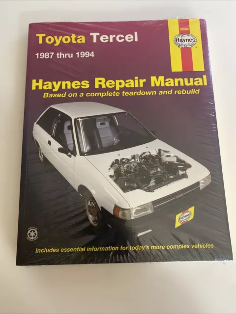 Repair Service Manual Haynes 92085 for Toyota Tercel (1987 thru 1994) NEW nn