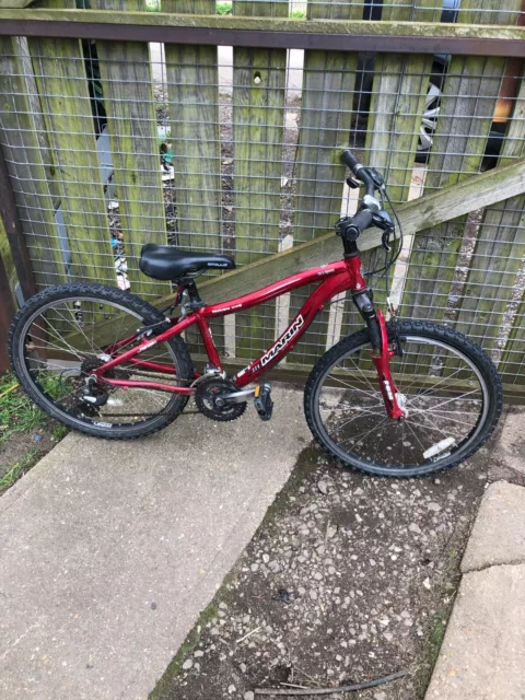 Kids Bike Red Front Suspension   Cheap Resale Fix Up Car Boot Export Bargain