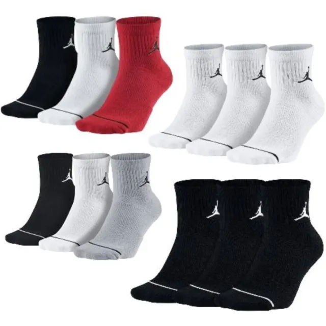 Jordan Men's Socks Jumpman Logo Cushioned Dri-FIT Athletic Performance Socks
