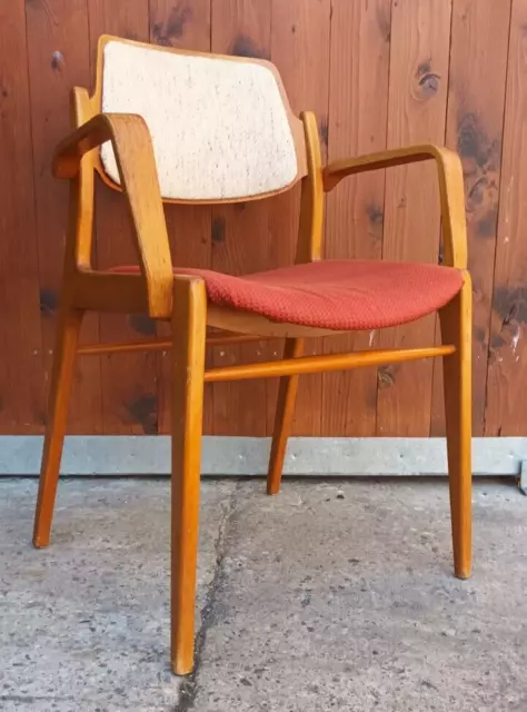 60er Teak Sessel Vintage Armlehner 60s Lehnstuhl Schreibtisch Stuhl Danish