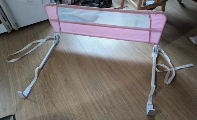 Lindam Easy Fit Folding Bed Guard - Pink (051512) - Used