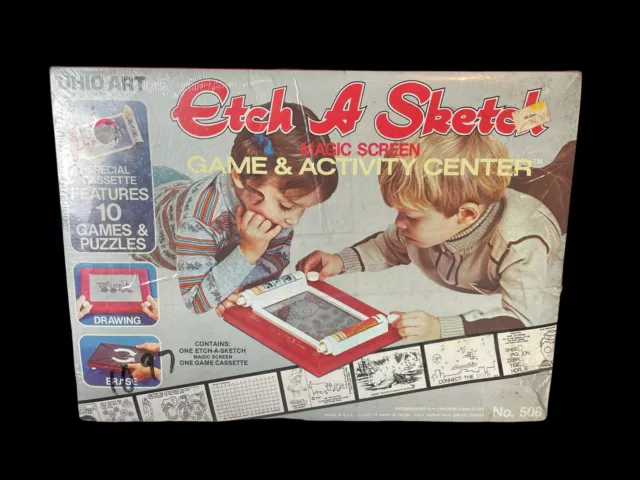Sealed 1981 ETCH A SKETCH DRAWING & GAME ACTIVITY CENTER Ohio Art Magic Screen