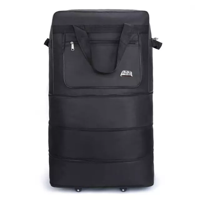 3-Layers Expandable Duffel Bag Suitcase Collapsible Rolling Wheeled Luggage Bag 2