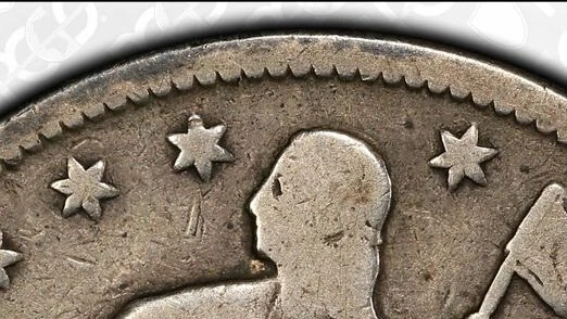 1861-O 50c CONFEDERATE CSA OBVERSE ~ CRACK NOSE TO RIM  PCGS GOOD 6  LOOKS VG 3