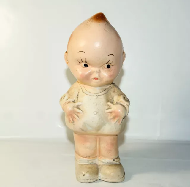 Antique Vintage Carnival Chalkware Kewpie Doll Figurine 7.25”