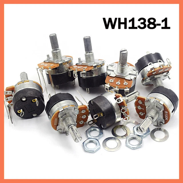 Cal R Pot Variable Resistor VARIABLE RESISTOR POTENTIOMETER Switched Pot Linear Logarithmic 5/10/50 ...