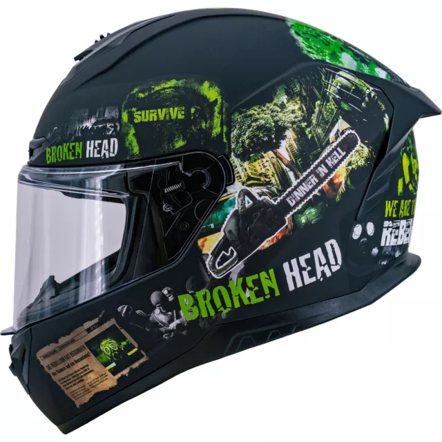 Broken Head (A-Minus-Ware) Casque Intégral Resolution Vert