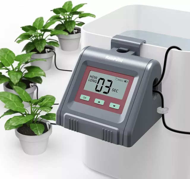 RAINPOINT Sistema di irrigazione automatico per piante d'appartamento display