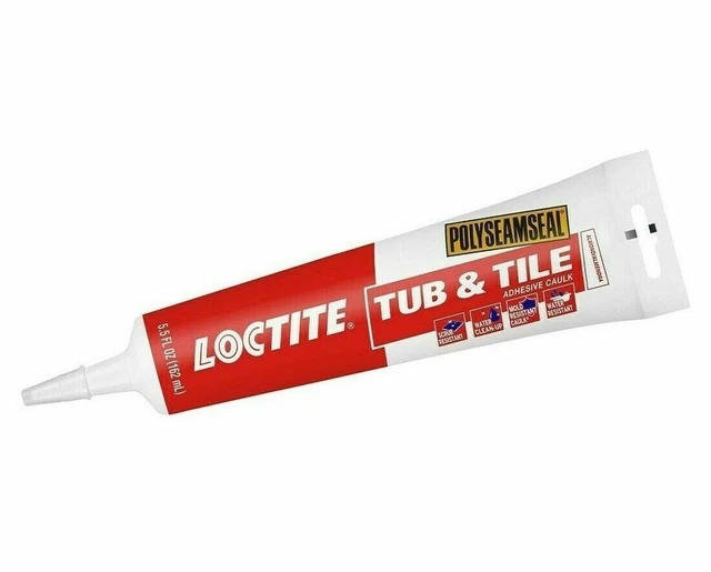 LOCTITE 5.5 OZ Polyseamseal Tub and Tile Adhesive Caulk, White 7.99