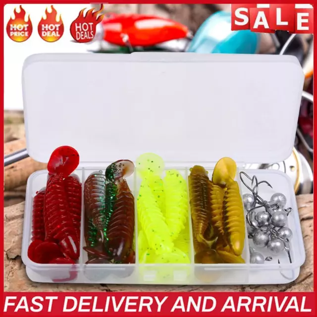 Tail Swimbaits Worms Lure Hook Fishing Tackles Portable with Crank Jig Head Hook