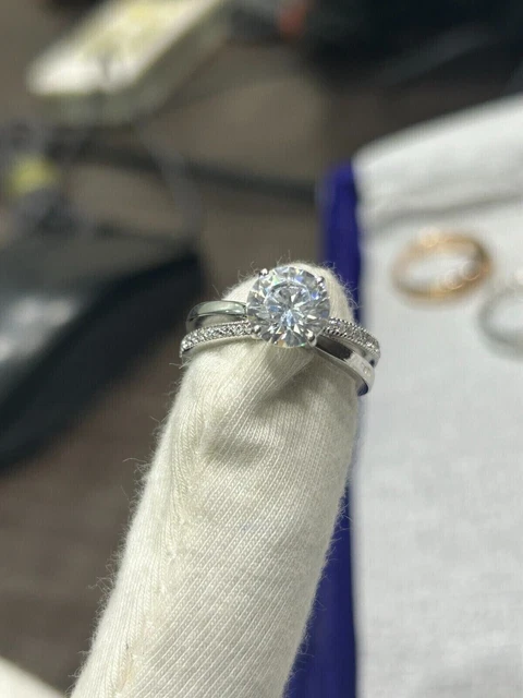 2.00Ct Round Cut Lab Created Diamond Wedding Women's Ring 14K White Gold Plated