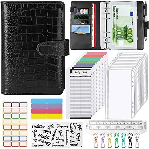 Classeur A6 Enveloppe Budget 37Pcs Classeur Budget Set Porte Documents avec P...