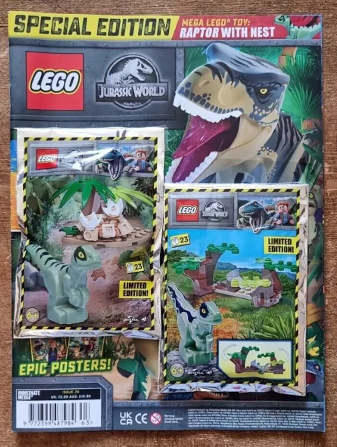 LEGO Jurassic World Magazin Ausgabe 20 SONDERAUSGABE X2 Raptor Nesters Minifigur