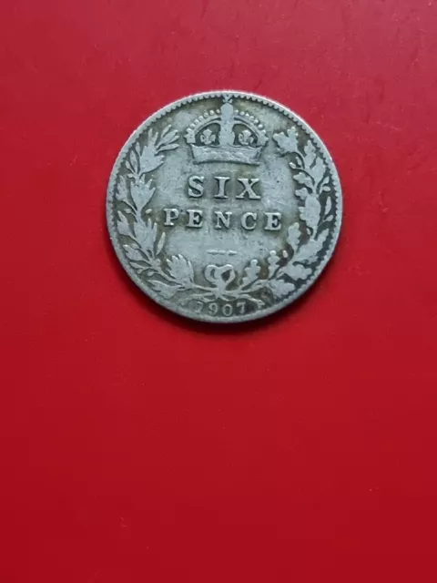UK 1907 Sixpence
