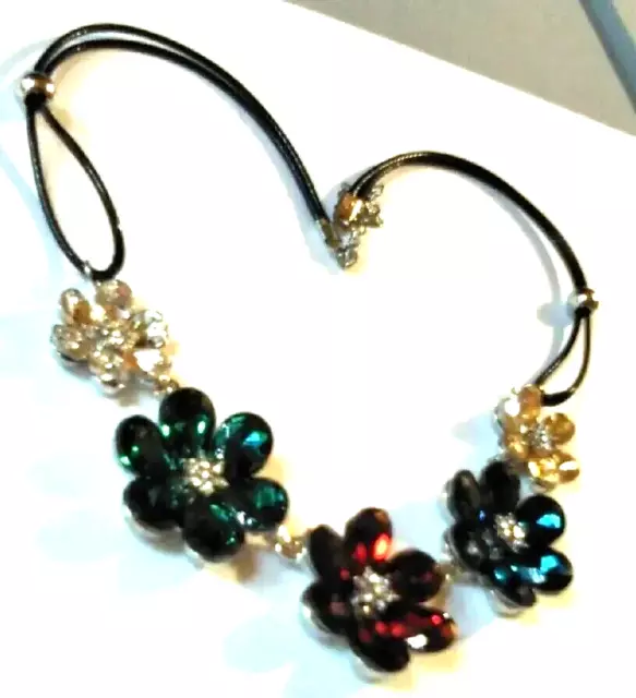 Betsey Johnson Beautiful Multicolor Rhinestones flower statement