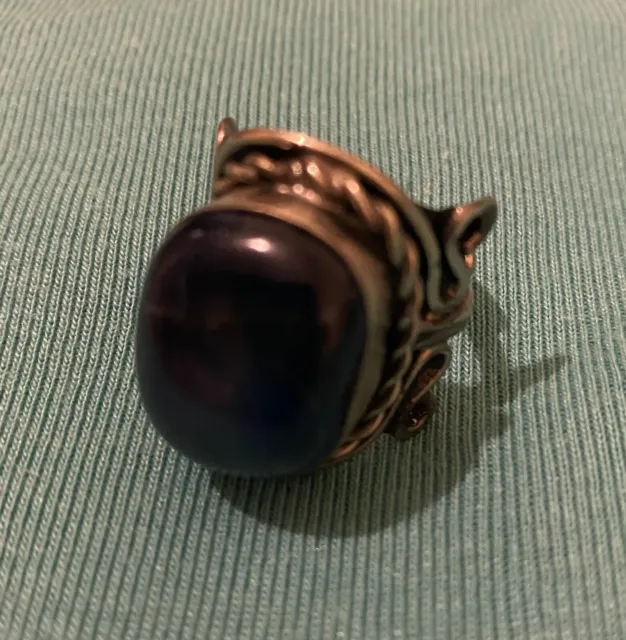 Jewellery ; BLESSED Peruvian BLUE  PRECIOUS STONE ALPACA SILVER RING