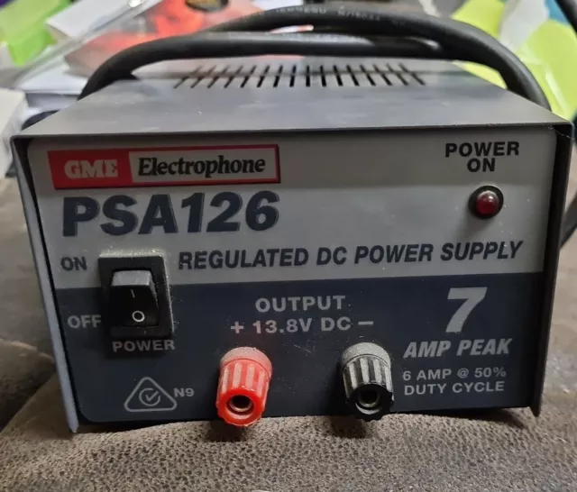 GME  13.8V DC 7A peak  Regulated Power Supply - PSA126 - Electrphone