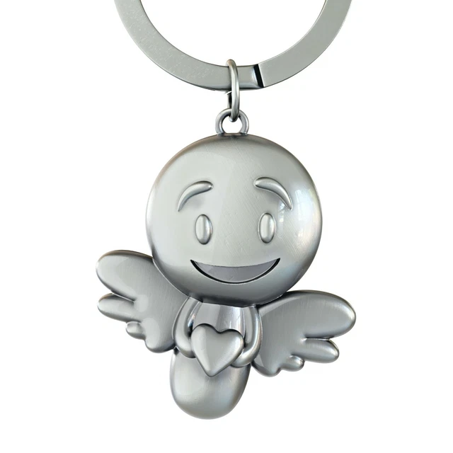 Schutzengel Schlüsselanhänger Auto - Fahr Vorsichtig Gravur Mit Lenkrad & Engelsflügeln