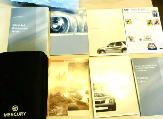 2007  07  Mercury  Mariner User Owner Manual Handbook Guide Information Book Oem