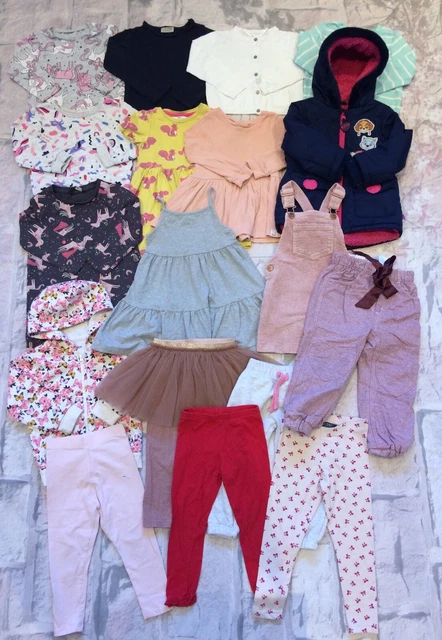 Girls Clothes Bundle 2-3 Years Coat Hoodie Dress Jumper Cardigan Next Etc