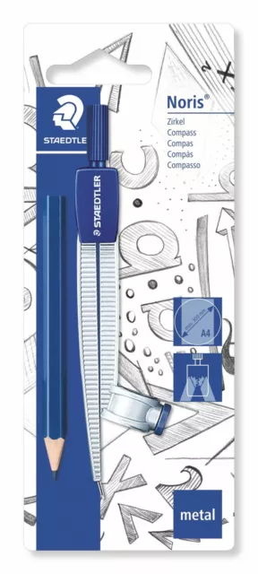 Staedtler Compass and Pencil Metal Noris 550 Precision School Compass Office NEW