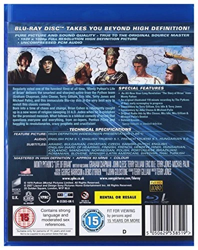 MONTY PYTHON'S LIFE of Brian - New Blu-ray - Z1398z £14.58 - PicClick UK