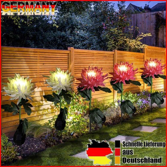 Simulazione Lampada Crisantemo Solare Impermeabile LED Fiore Artificiale Decorazione Prato