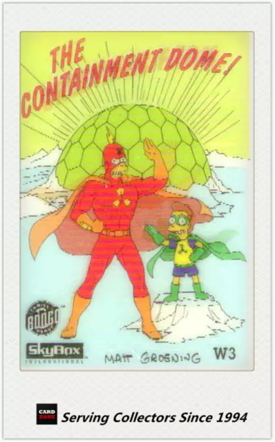 1993 Skybox The simpsons Trading Card Series 1 Wiggle Card W3 Card