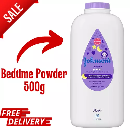 Johnsons Baby Bedtime Powder 500g,  Skin Soft, Dry & Feeling Healthy