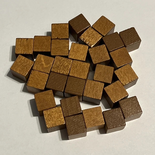 Age Of Mythology Board Game Fantasy Eagle: 30 Brown Replacement Wooden Cubes