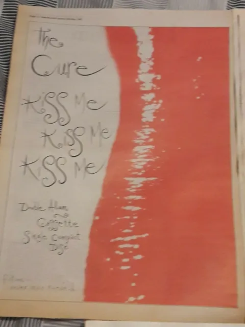 THE CURE - magazine advert / small poster KISS ME prayer tour PICTURES OF YOU * 2