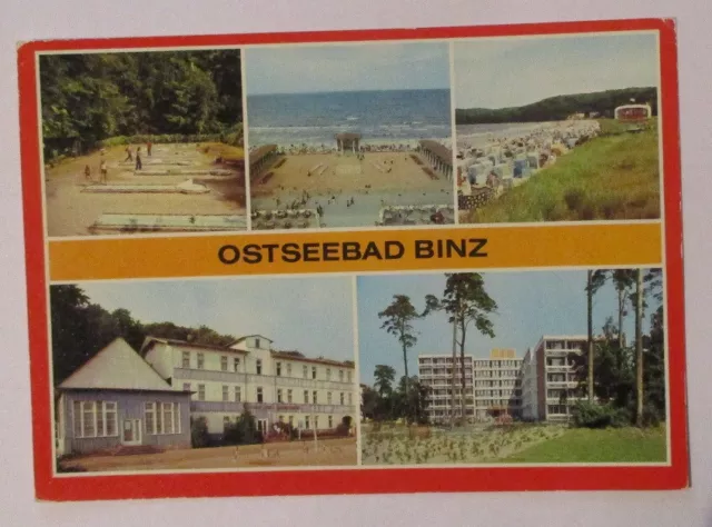 AK OSTSEEBAD BINZ Rügen, 5 Motive, 24.6.86 gelaufen