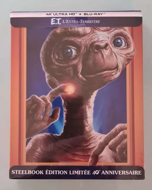 Steelbook Edition Limitee E.t. L'extra-Terrestre 4K Ultra Hd + Blu Ray 2D +Bonus