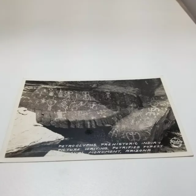 Indian Petroglyphs Prehistoric Vintage Postcard 1920s RPPC Frashers Arizona