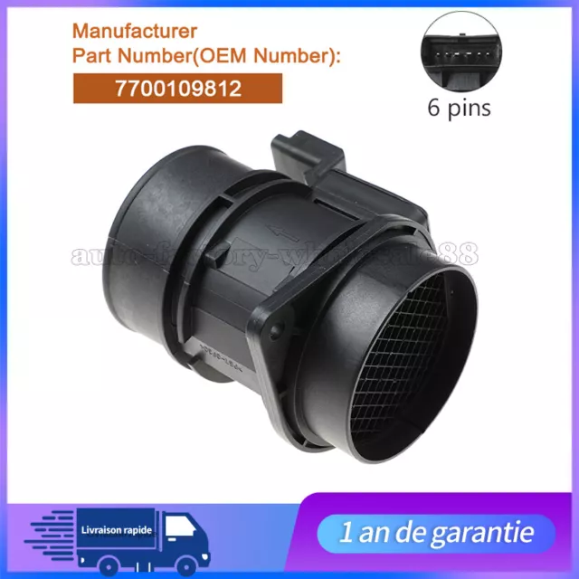 DEBITMETRE DE MASSE D'AIR pour RENAULT 1.9 DCI F9Q OPEL 1.9 CDTI 7700109812