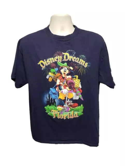 Disney Dreams Florida Goofys Vacation Adult Large Blue TShirt