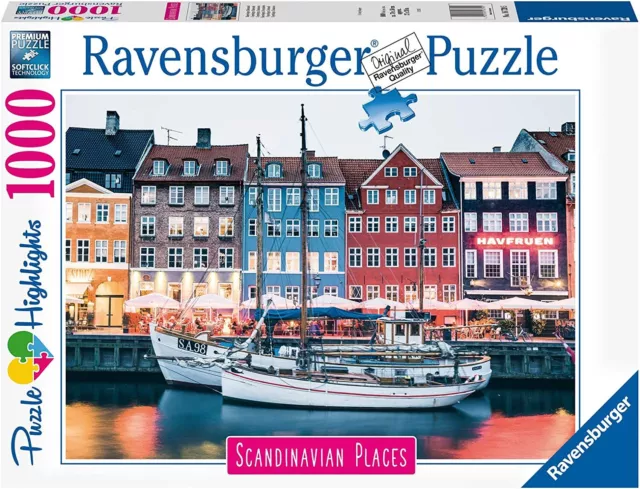 RAVENSBURGER - Puzzle de 1000 piezas Copenhague en Dinamarca -  - RAV167395