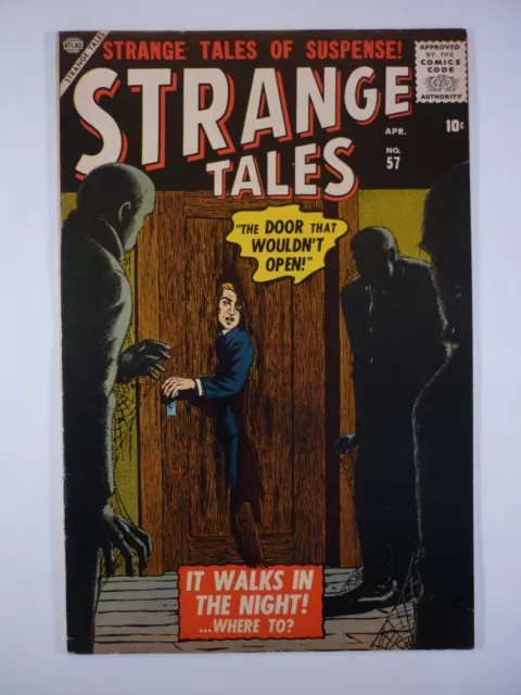 Strange Tales #57 (1957) Atlas FN/VF (7.0) Bill Everett cover! HighGrade Silver!