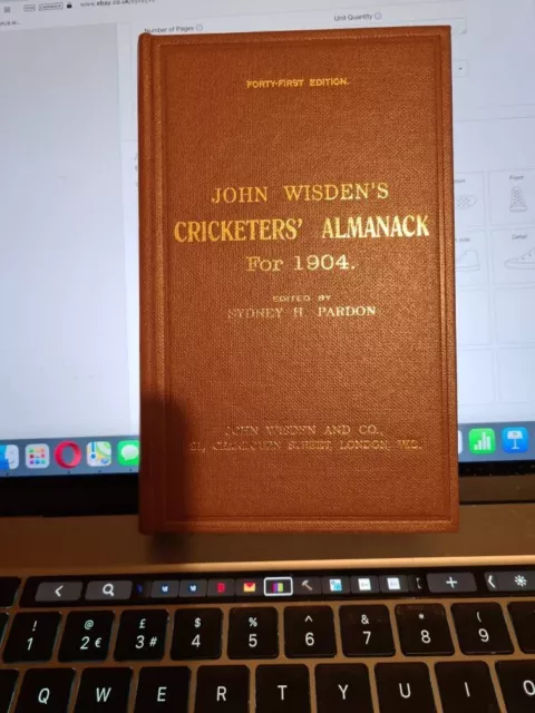   wisden cricketers almanack 1904 willows reprint num 344 of 500 hardback new