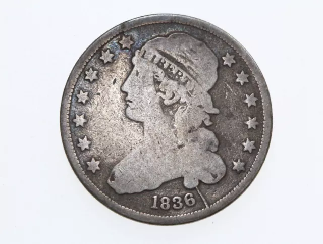 1836 25C Capped Bust Silver Quarter Dollar